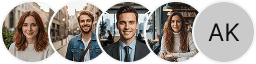 Numerosi avatar di utenti investitori nella sezione di recensioni di trading su Ardito Scambiatura